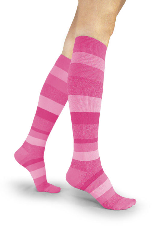 143C MicroFiber Shades 15-20mmHg B Pink Stripe