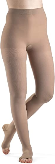 Sigvaris Dynaven Pantyhose, 30-40 mmHg, Small Long, Crispa, Open Toe
