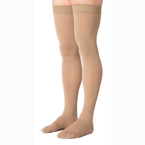 Sigvaris Midtown Microfiber Thigh High 30-40 - Closed Toe - LL - Khaki